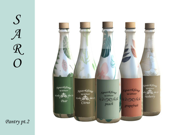 Sims 4 — SAROPantry2 flask by SSR99 — Water bottles, but pretty!