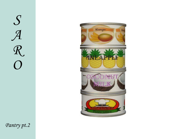 Sims 4 — SAROPantry2 smallCann by SSR99 — Some canned goodies