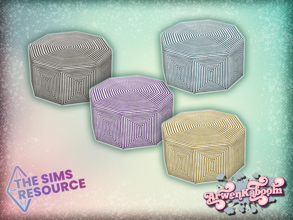 Sims 4 — Brighterie - Octagonal Box Small by ArwenKaboom — Base game box in 4 recolors. You can find all items by
