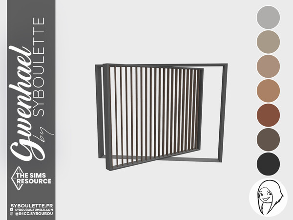 Sims 4 — Gwenhael Pivoted door short by Syboubou — This is an opened pivoted door that is made to stay opened: sim will