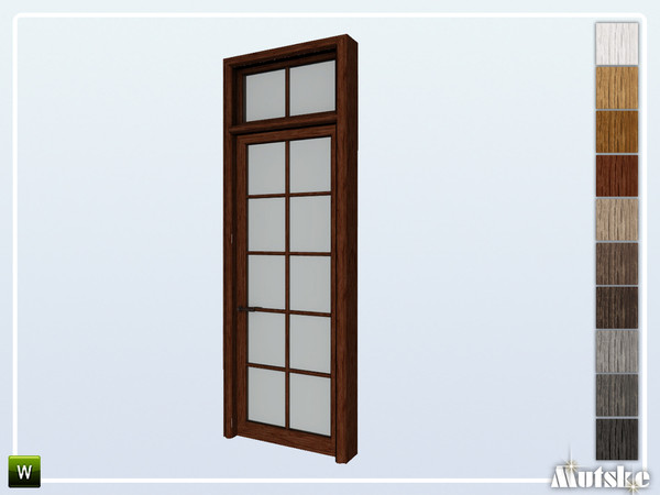 Sims 4 — Leeds Door Glass 1x1 by Mutske — Part of the construtionset Leeds. Made by Mutske@TSR.