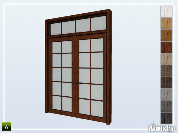 Sims 4 — Leeds Door Glass 2x1 by Mutske — Part of the construtionset Leeds. Made by Mutske@TSR.