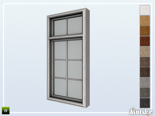 Sims 4 — Leeds Window Middle B 1x1 by Mutske — Part of the construtionset Leeds. Made by Mutske@TSR.