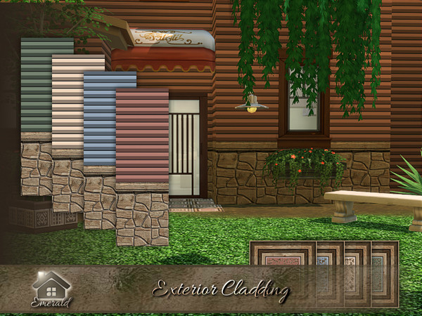 Sims 4 — Exterior Cladding by Emerald — Exterior Cladding is the best way to protect your home from the weather.