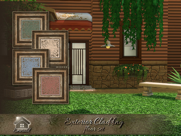 Sims 4 — Exterior Cladding floor set by Emerald — Exterior Cladding is the best way to protect your home from the