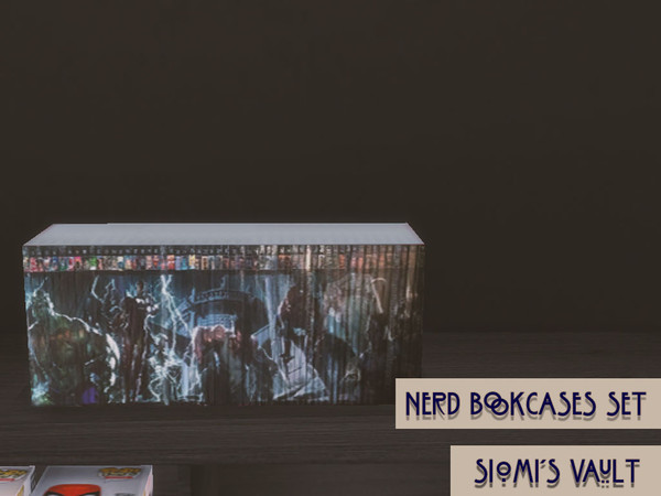 Sims 4 — Nerd Bookcase 15 by siomisvault — Ok so this one are comicbooks in fact is that collection that came out time