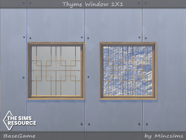 Sims 4 — Thyme Window 1x1 by Mincsims — Basegame Compatible 8 swatches