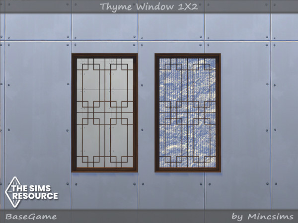 Sims 4 — Thyme Window 1x2 by Mincsims — Basegame Compatible 8 swatches