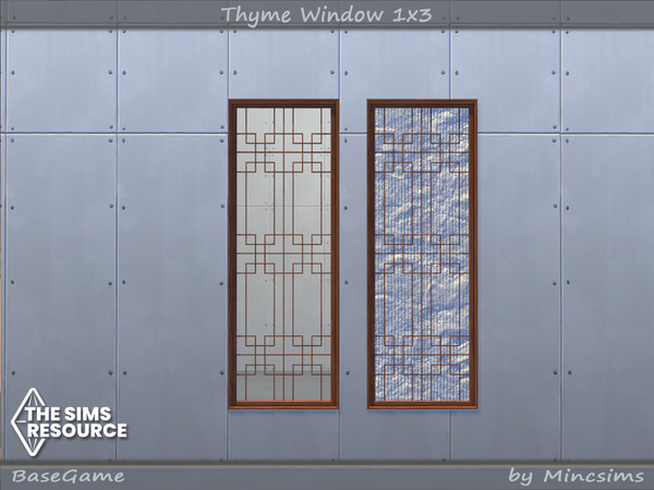 Sims 4 — Thyme Window 1x3 by Mincsims — Basegame Compatible 8 swatches