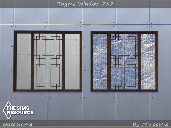 Sims 4 — Thyme Window 2x2 by Mincsims — Basegame Compatible 8 swatches