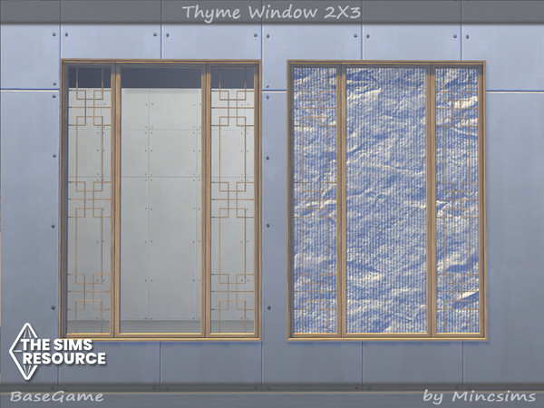 Sims 4 — Thyme Window 2x3 by Mincsims — Basegame Compatible 8 swatches