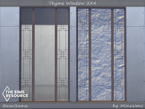 Sims 4 — Thyme Window 2x4 by Mincsims — Basegame Compatible 8 swatches