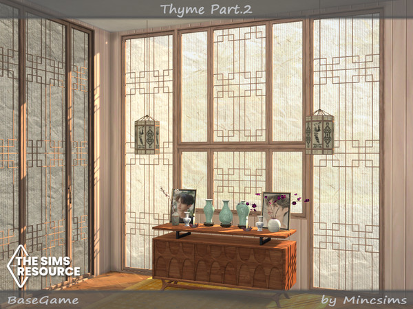 Sims 4 — Thyme Doors and Windows Part.2 by Mincsims — This set is inspired from Korean traditional windows pattern. The