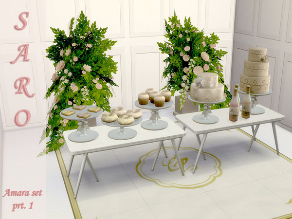 Sims 4 — Amara (part 1) by SSR99 — Some items for a great Wedding buffet, also for those who appreciate black ones! They