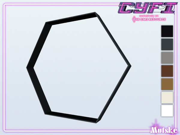 Sims 4 — CyFi Hexagon Arch 2x1 by Mutske — Part of the construtionset Hexagon and CyFi Collaboration. Made exclusively by