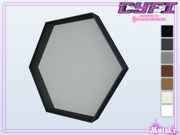 Sims 4 — CyFi Hexagon Window Type A 2x1 by Mutske — Part of the construtionset Hexagon and CyFi Collaboration. Made