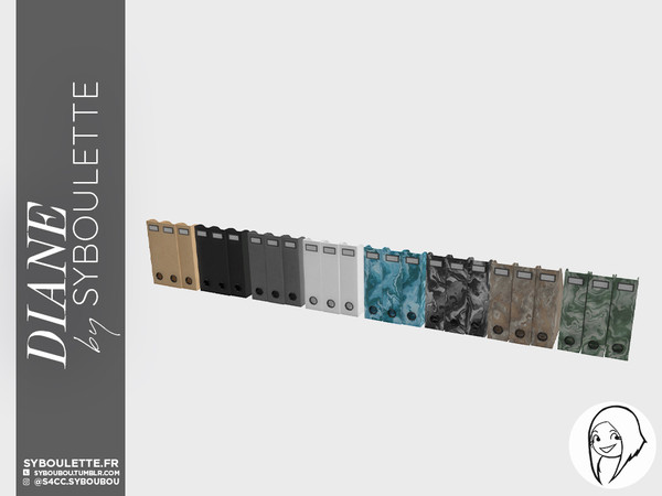 Sims 4 — Diane - Boxes (V2) by Syboubou — Desk clutter with folder boxes.