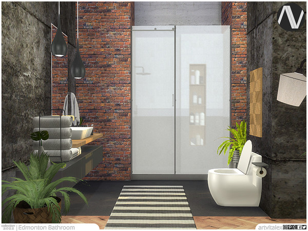 Sims 4 — Edmonton Bathroom by ArtVitalex — Bathroom Collection | All rights reserved | Belong to 2022 ArtVitalex@TSR -