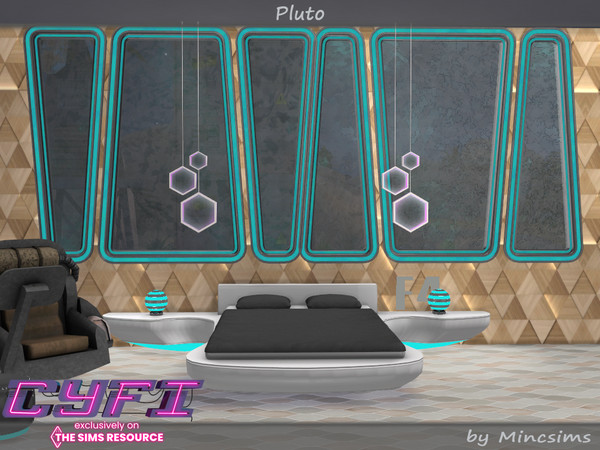 Sims 4 — CyFi Pluto Windows by Mincsims — a part of CyFi Collaboration. The set consists of 18 packages. for short wall,