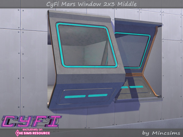 Sims 4 — CyFi Mars Window 2x3 Middle by Mincsims — Basegame Compatible. 6 swatches