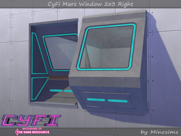 Sims 4 — CyFi Mars Window 2x3 Right by Mincsims — Basegame Compatible. 6 swatches