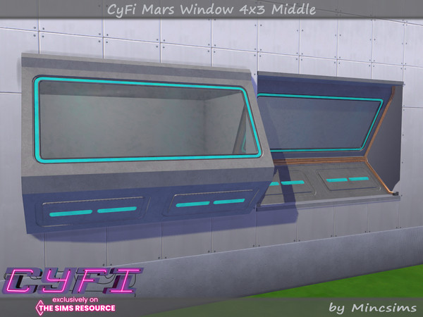 Sims 4 — CyFi Mars Window 4x3 Middle by Mincsims — Basegame Compatible. 6 swatches