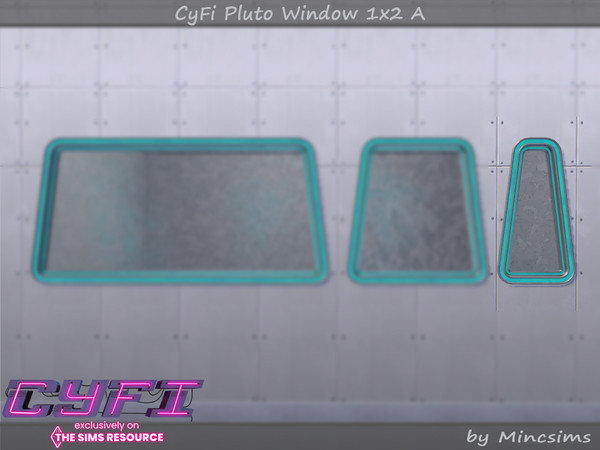 Sims 4 — CyFi Pluto Window 1x2 A by Mincsims — Basegame Compatible. 6 swatches