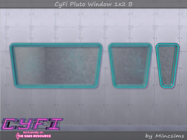 Sims 4 — CyFi Pluto Window 1x2 B by Mincsims — Basegame Compatible. 6 swatches