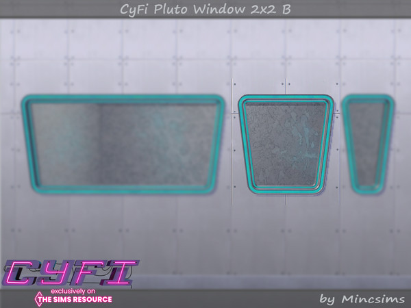Sims 4 — CyFi Pluto Window 2x2 B by Mincsims — Basegame Compatible. 6 swatches