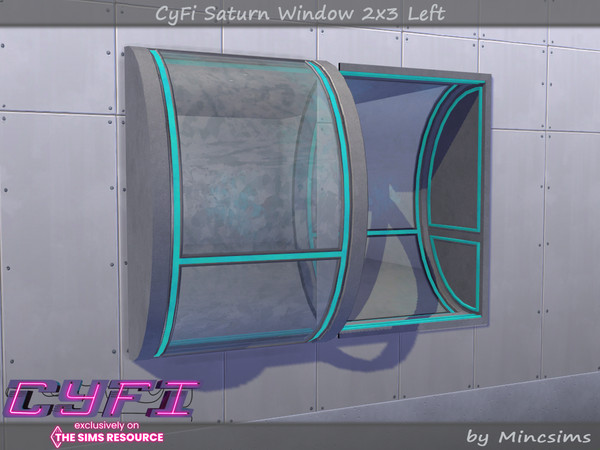 Sims 4 — CyFi Saturn Window 2x3 Left by Mincsims — Basegame Compatible. 6 swatches