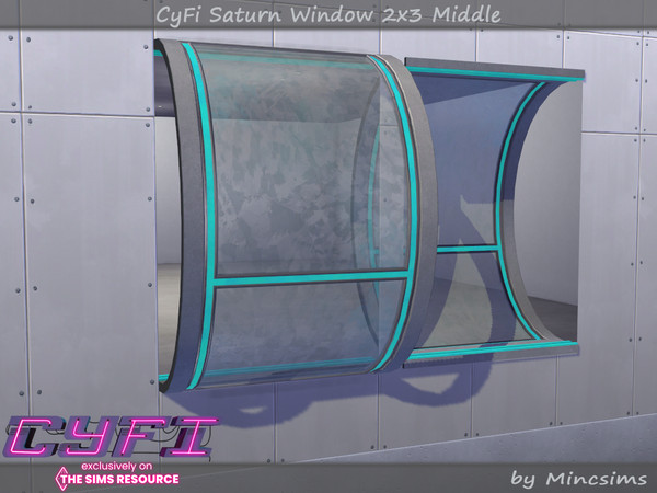 Sims 4 — CyFi Saturn Window 2x3 Middle by Mincsims — Basegame Compatible. 6 swatches