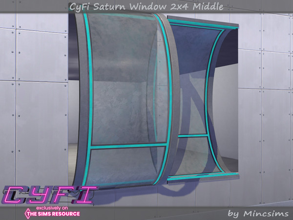 Sims 4 — CyFi Saturn Window 2x4 Middle by Mincsims — Basegame Compatible. 6 swatches
