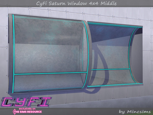 Sims 4 — CyFi Saturn Window 4x4 Middle by Mincsims — Basegame Compatible. 6 swatches