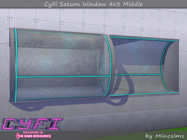 Sims 4 — CyFi Saturn Window 4x3 Middle by Mincsims — Basegame Compatible. 6 swatches