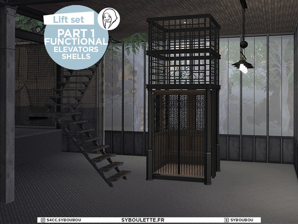 Sims 4 — [Patreon] Scripted - Lift Functional elevators (Part 1) by Syboubou — This set contains functional elevators !