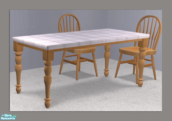 Sims 2 — White Tile Talking Table by DOT — White Tile Talking Table Morrigan Tile. Sims2 by DOT at The Sims Resource.