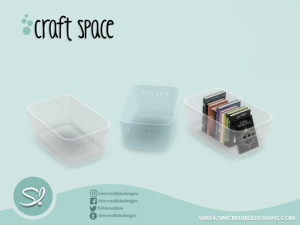 Sims 4 — Craft Space Plastic box by SIMcredible! — by SIMcredibledesigns.com available at TSR 2 colors variations
