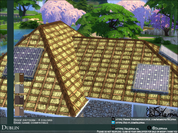 Sims 4 — Dublin by Silerna — - Basegame compatible - Roofs - 4 different colors - Please do not reupload, claim as your