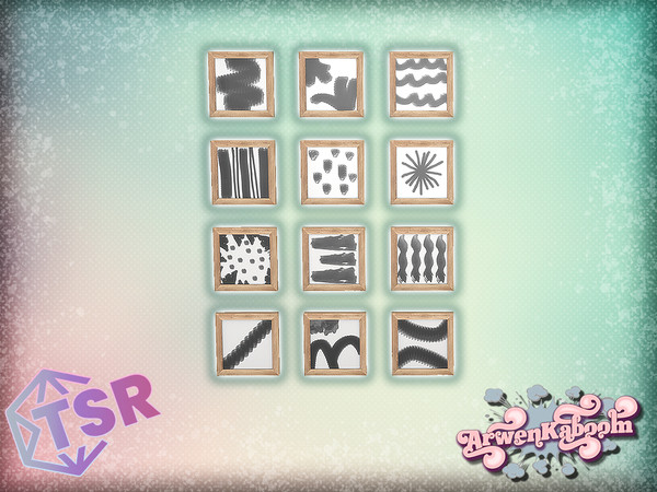 Sims 4 — Halley - Wall Pictures by ArwenKaboom — Base game object in multiple recolors. You can find all items by