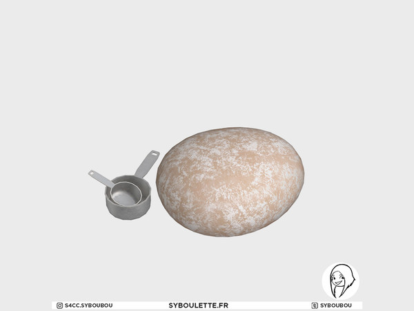 Sims 4 — Cooking cookies - Dough by Syboubou — This is a dough ball with aluminium dosing spoons.