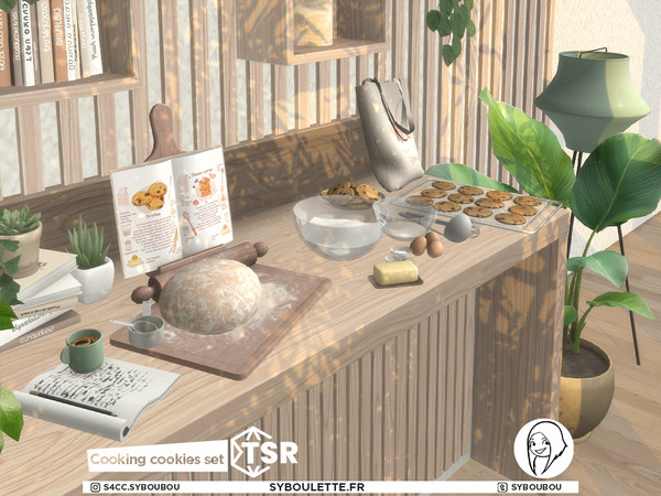 Sims 4 — Cooking cookies set by Syboubou — This is a set with clutter decoration items to make the kitchen the place to