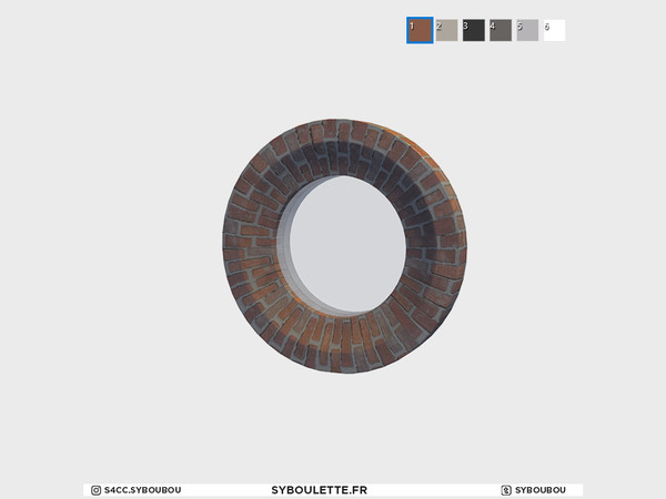 Sims 4 — Loft - Round window by Syboubou — Round window with brick frame.
