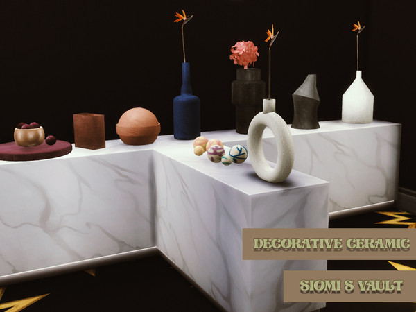 Sims 4 — Decorative ceramic Vases by siomisvault — Well and I made some vases and other stuff for one of my house thanks