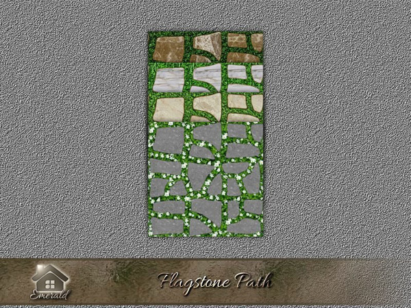 Sims 4 — flagstnpth_1 by Emerald — Flagstone is a natural stone that can add style to any garden space.