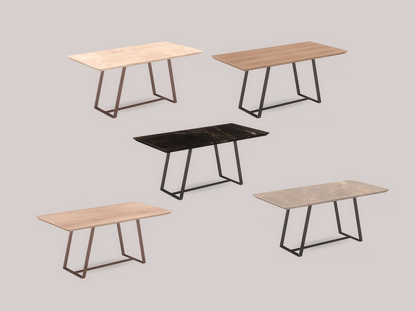 Sims 4 — Kitchen Jacey Dining Table Short by ung999 — Kitchen Jacey Dining Table Short Color Options : 5