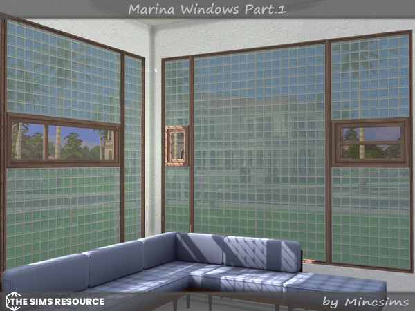 Sims 4 — Marina Windows Part.01 by Mincsims — The set consists of 18 packages. 2x5, 1x5, Narrow 1x5 for Tall wall 2x4,