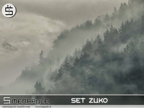 Sims 4 — Set Zuko Wall Mural by Simenapule — Set Zuko Wall Mural. 4 parts.