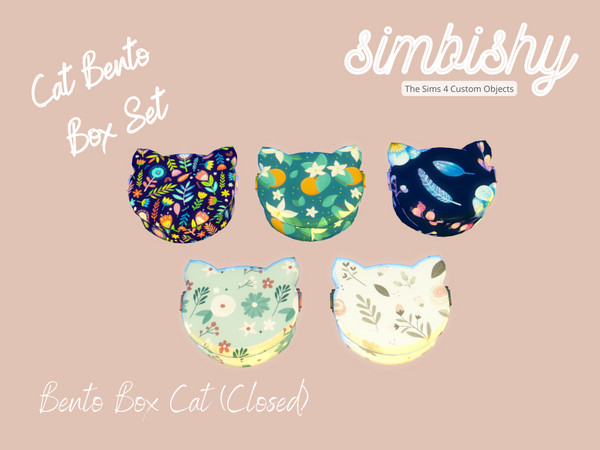 Sims 4 — Bento Box Cat (Closed) by simbishy — For cute lunchtimes! A little cat-shaped bento box ready to be opened!