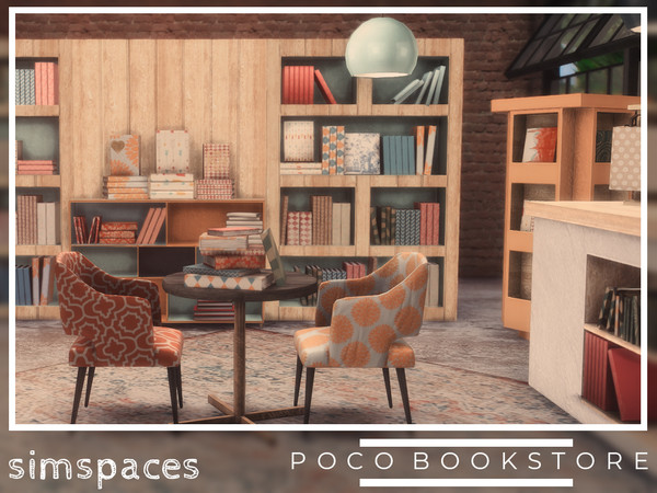 Sims 4 — Poco Bookstore - part 1 by simspaces — Love books? Like cute little shops? Then get to it with the Poco