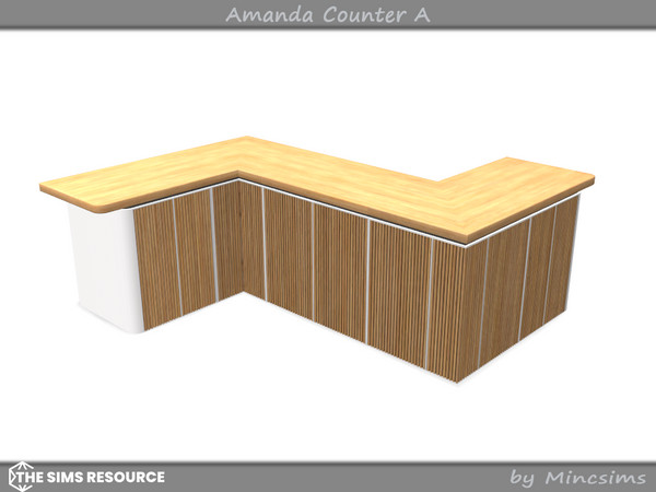 Sims 4 — Amanda Counter A by Mincsims — All LODs included. Basegame Compatible. 10 swatches.